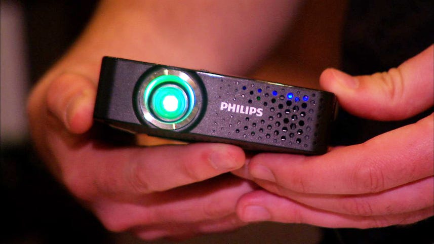 The tiny Philips PPX3610 projector has some big features