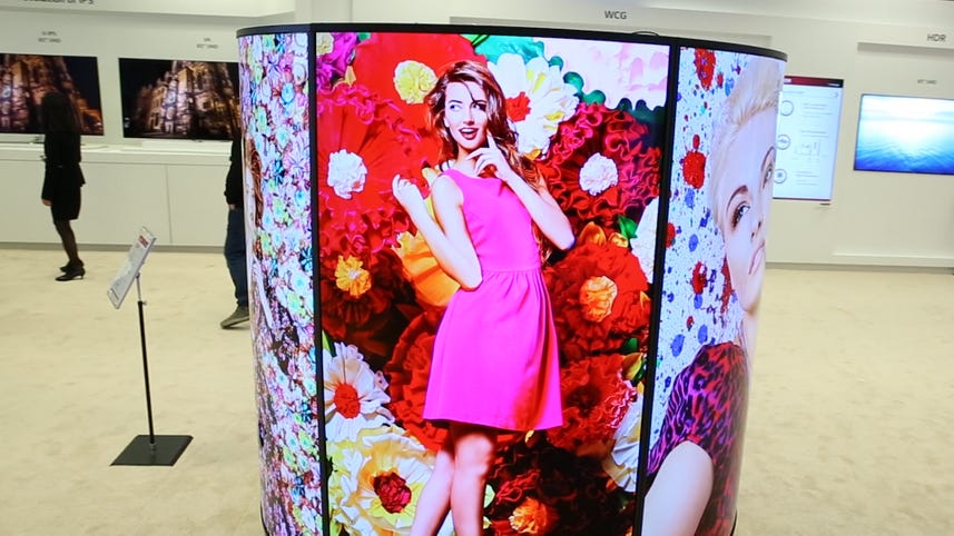 See the cool concept OLED and LCD displays in LG Display's booth