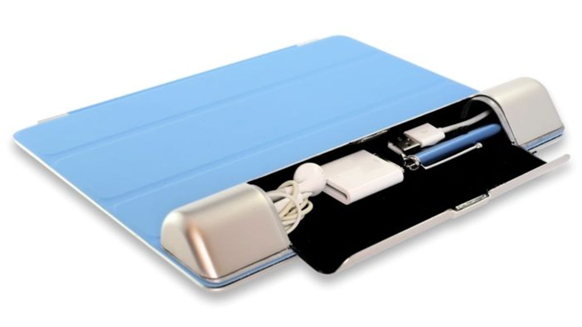 The Smart Cargo is a magnetic storage bin for your iPad.