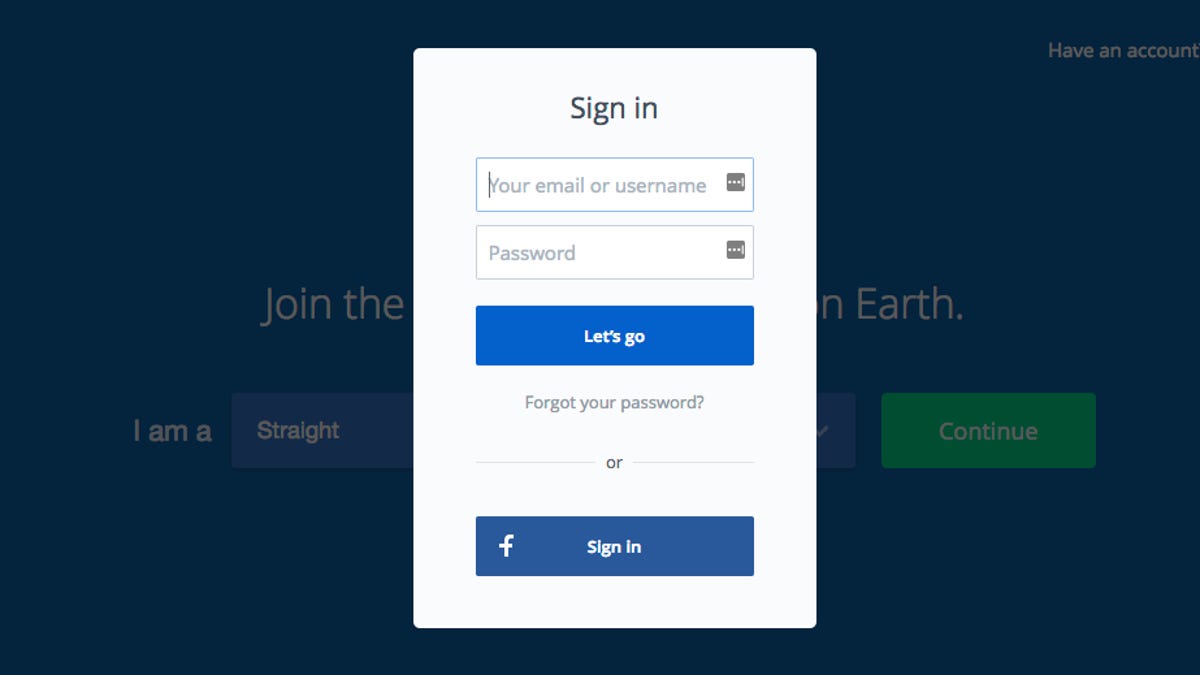 ​The login page for OKCupid.com. Web traffic sent over this website and more than 3,000 others was exposed due to a flaw in tool provided by cybersecurity company Cloudflare.