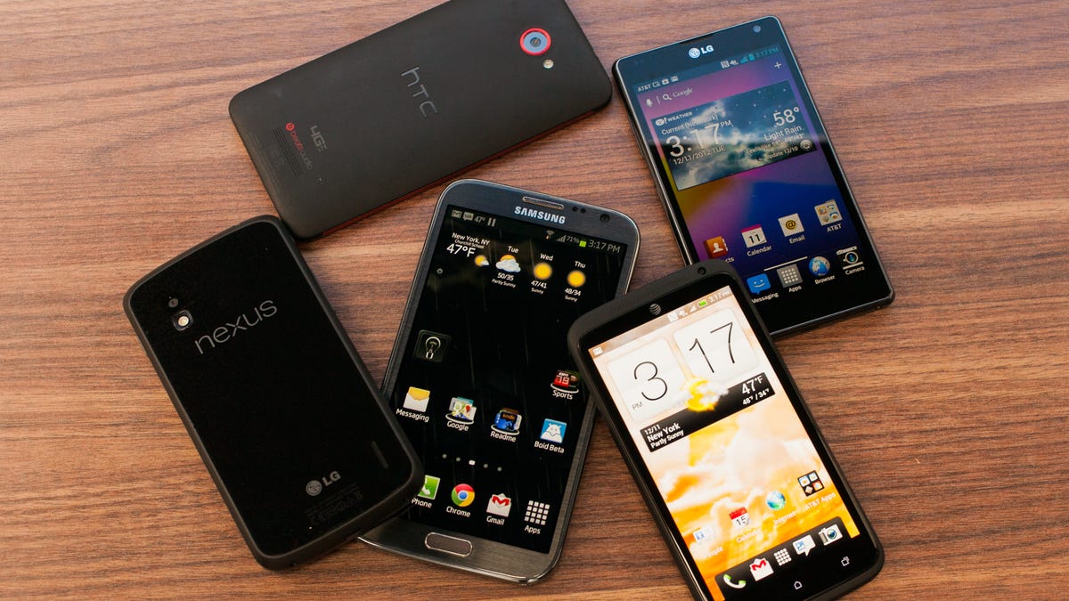 A pile o' quad-core smartphones.