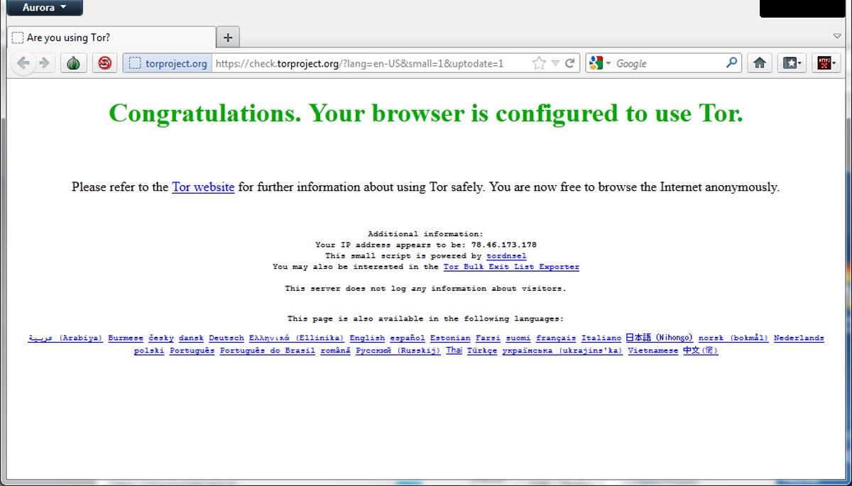 Tor browser.