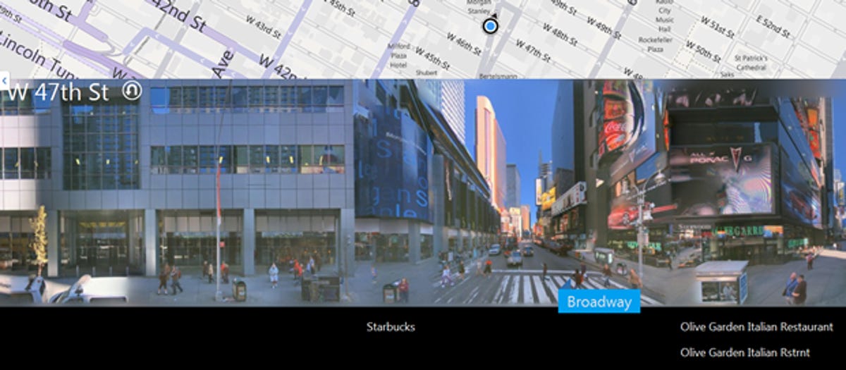 Taking a virtual tour of Broadway courtesy of Bing's revamped Streetside View.