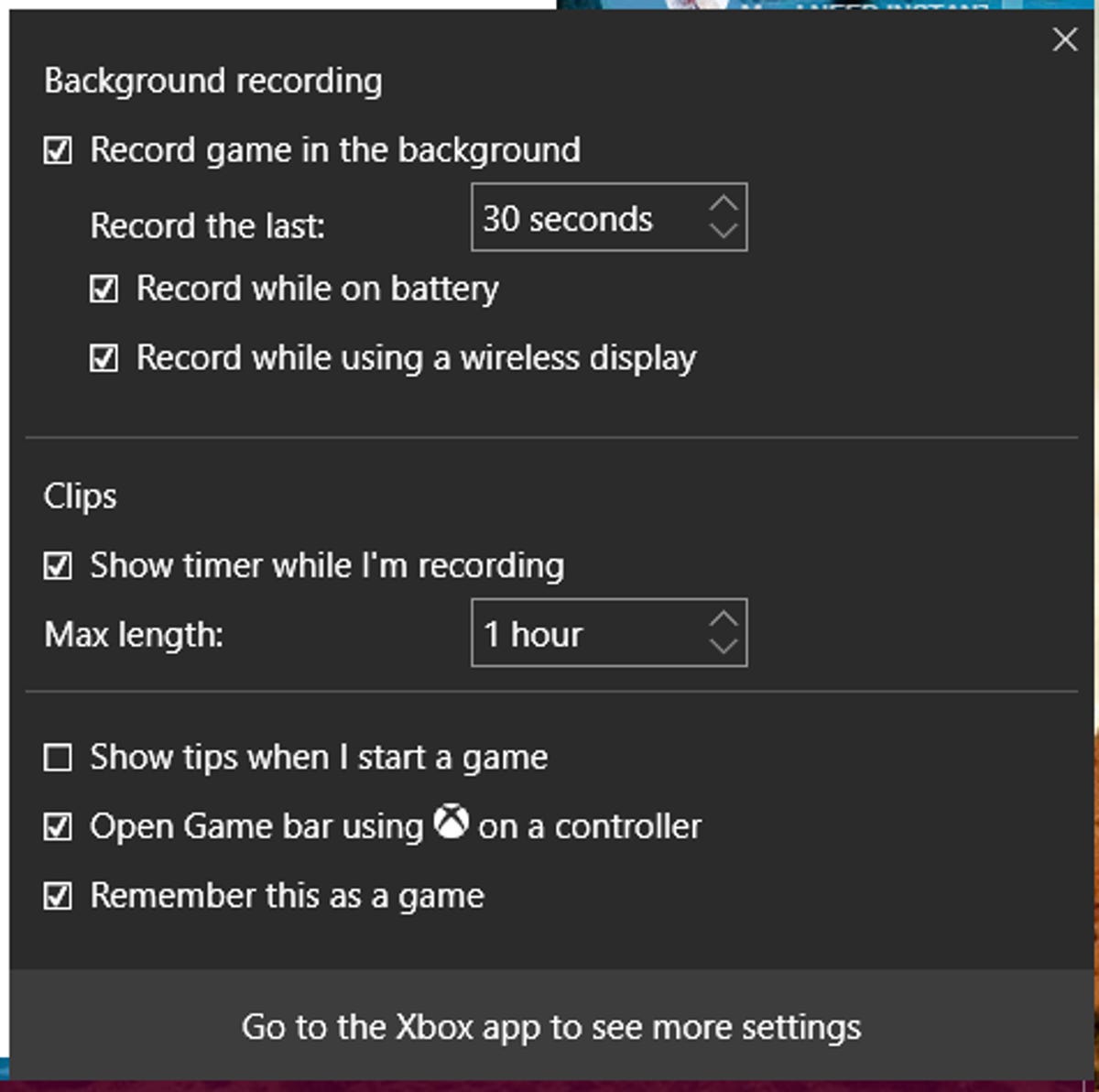 999+ Xbox game bar starting background recording không thành công?