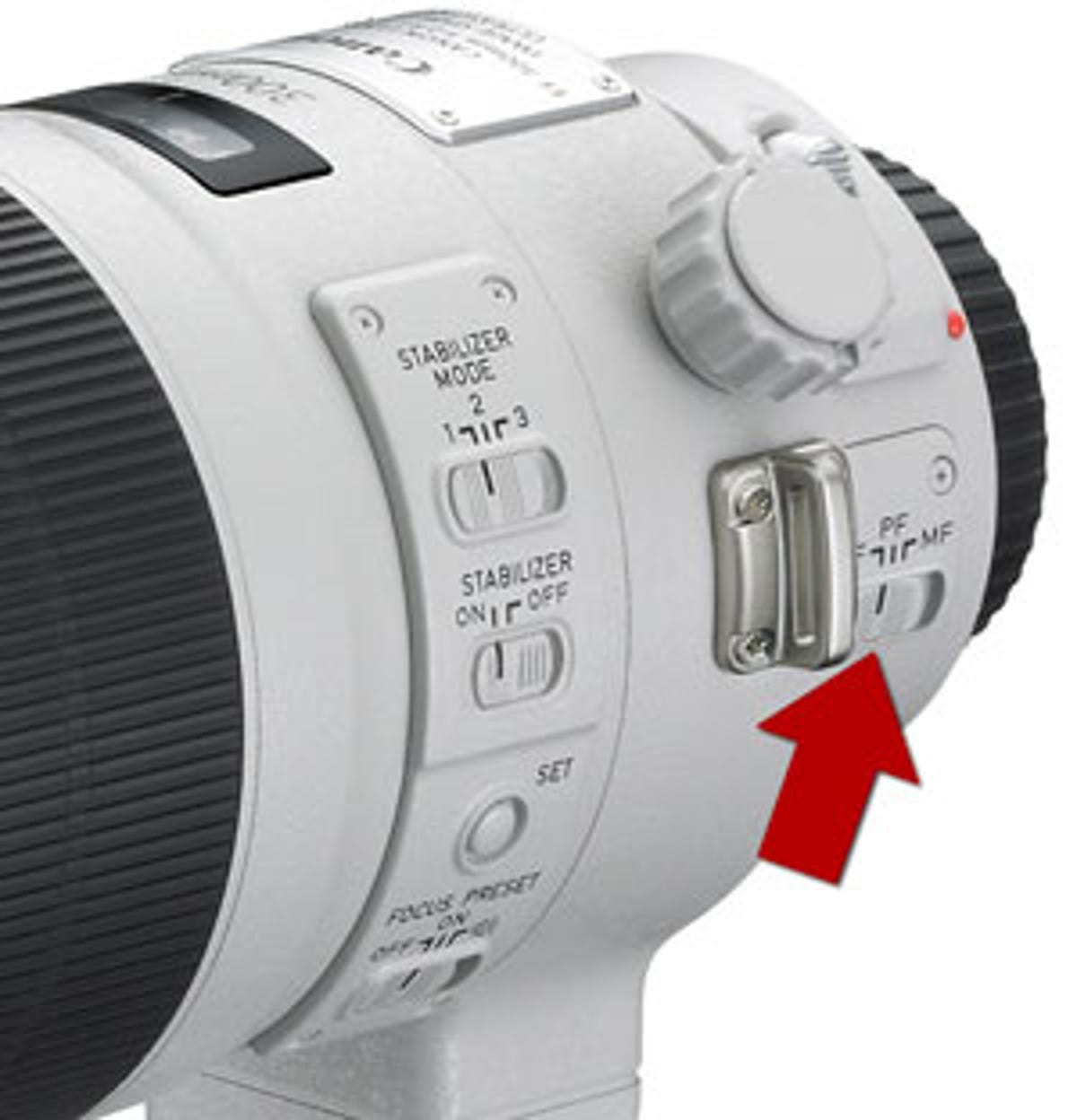 The new Power Focus (PF) mode on Canon's 300mm and 400mm f2.8 lenses is designed to ease video focusing.
