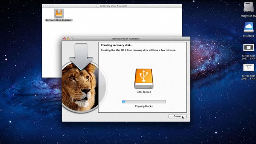 Create your own Mac OS X Lion recovery disk