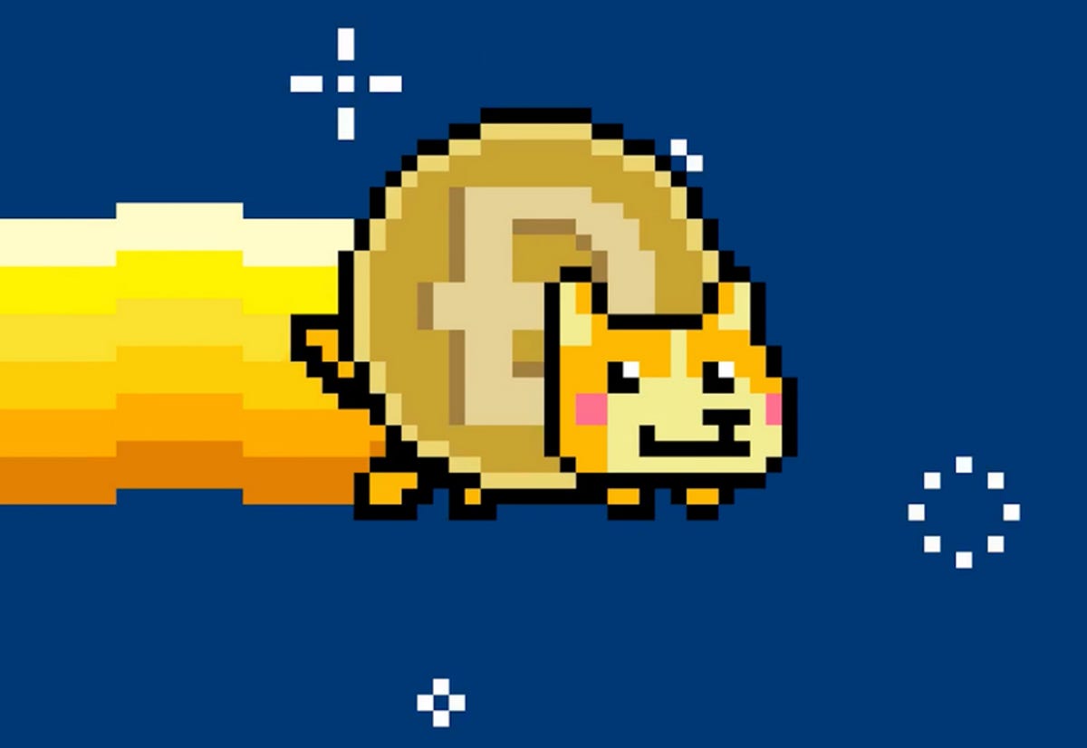 Dogecoin cryptocurrency mascot