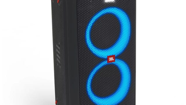 A photo of the JBL PartyBox 100 Bluetooth speaker