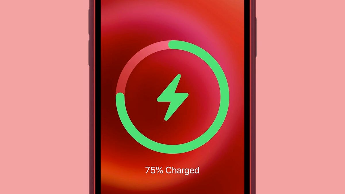 A screenshot showing the iPhone's battery level.