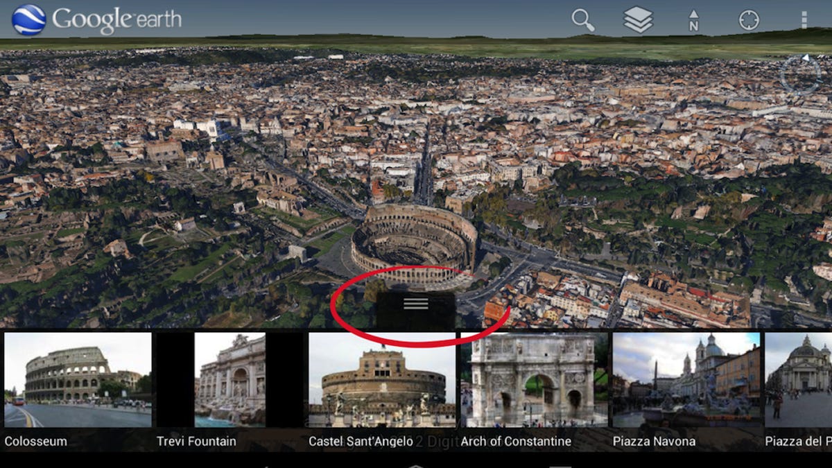 Virtual tours in Google Earth 7.