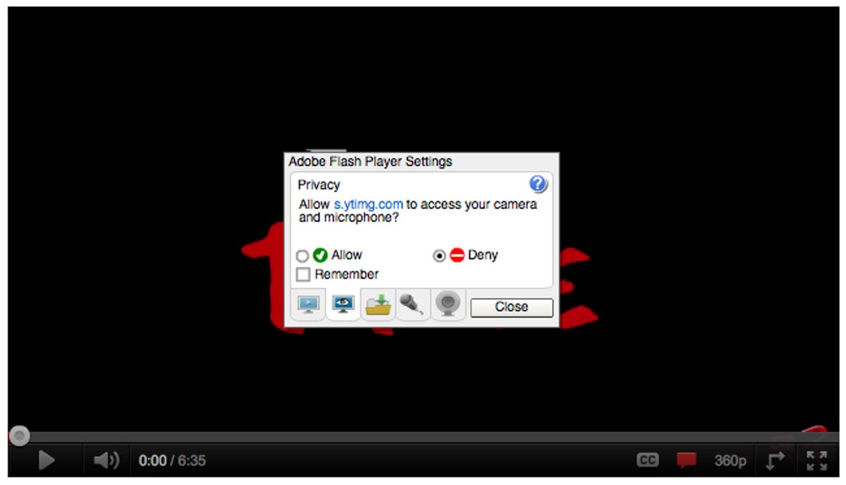Adobe Flash Player settings
