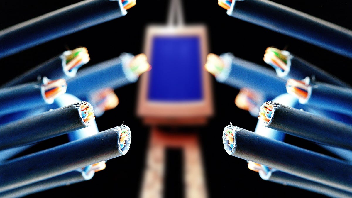 Broadband cables, 14 November 2004. AFR Photo-illustration by LOUIE DOUVIS