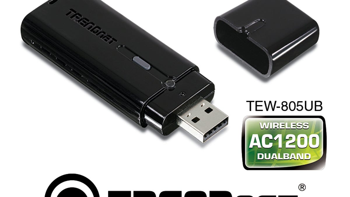 Trendnet&apos;s first USB 3.0 802.11ac adapter, the TEW-802USB.