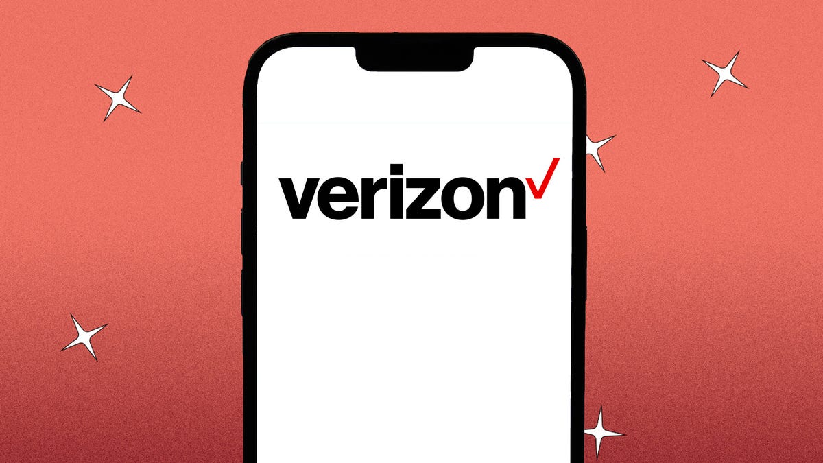 Verizon logo on a phone