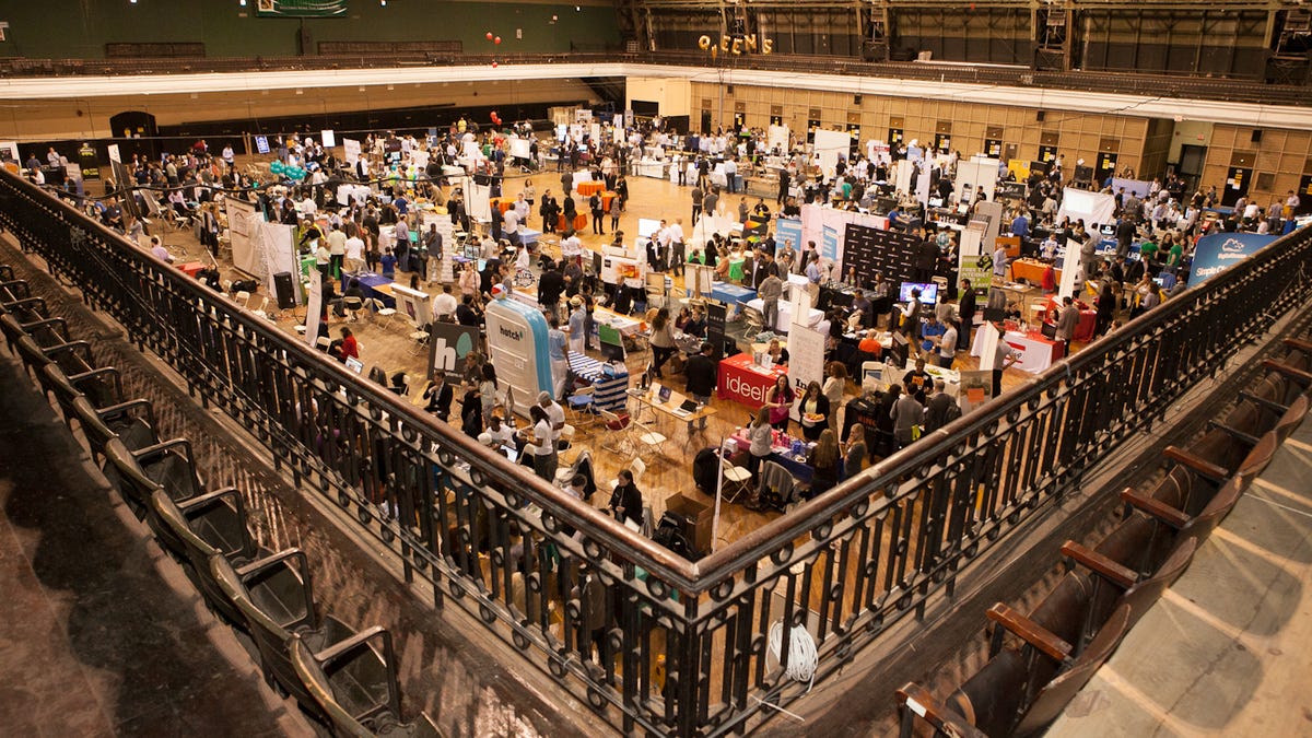 The first inaugural New York Tech Day, hosted by the 69th Regiment Armory.