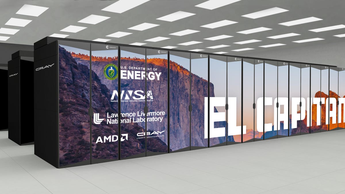 The El Capitan supercomputer, built by HPE's Cray supercomputing division with processors from AMD, should get to work at Lawrence Livermore National Laboratory in 2023.