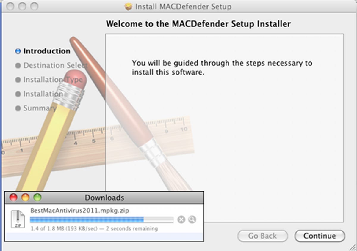 Mac Defender installer