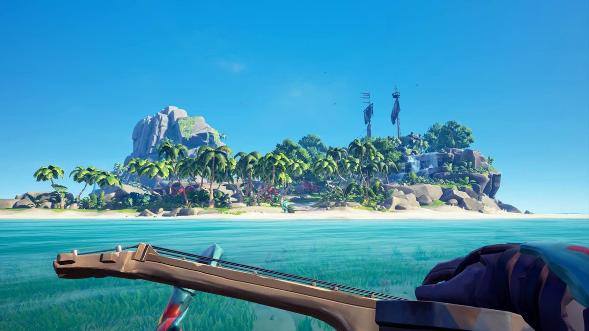 Screenshot of a Sea of Thieves island