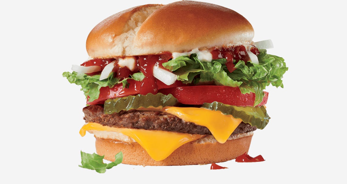Jack in the Box cheeseburger