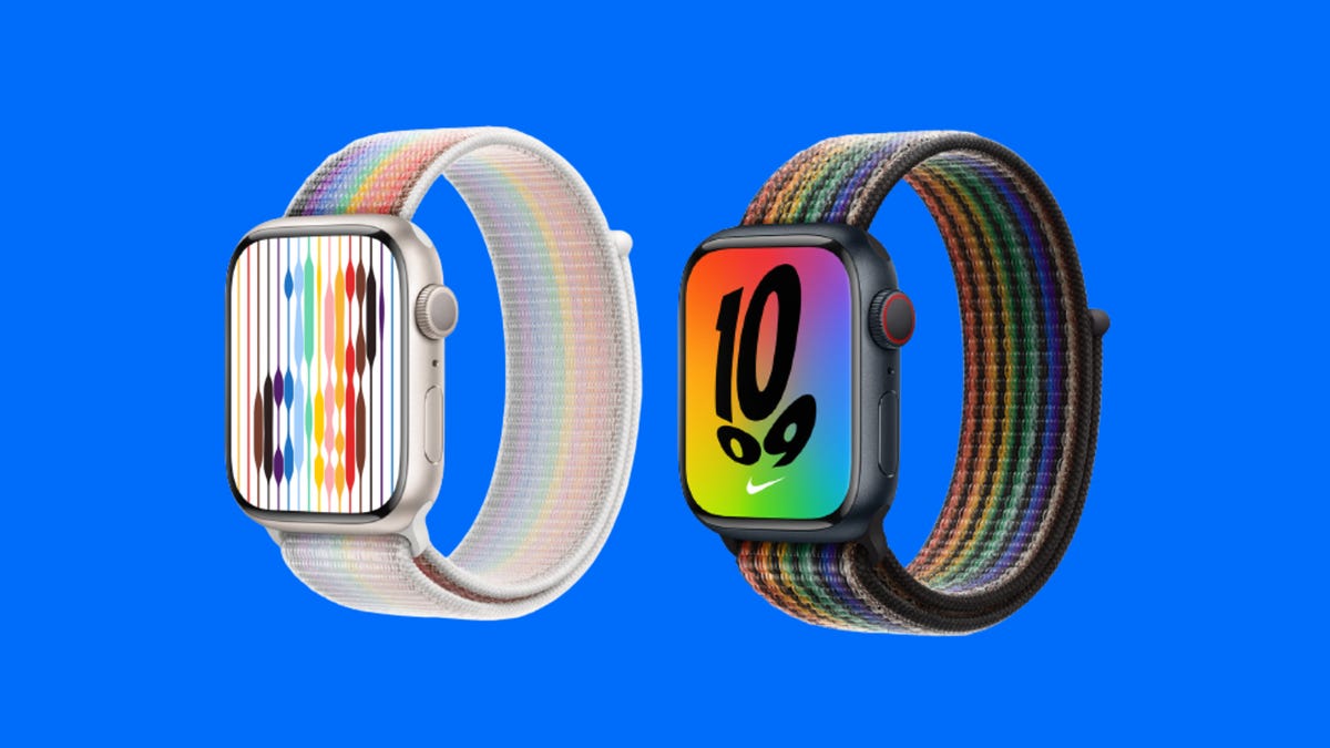 Apple Watch Pride Edition Sports Loop bands on new Apple Watches