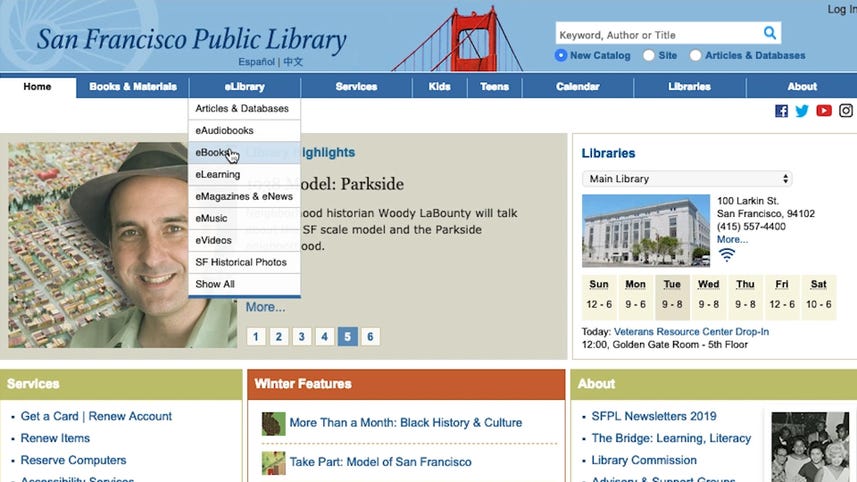 How to check out digital library books