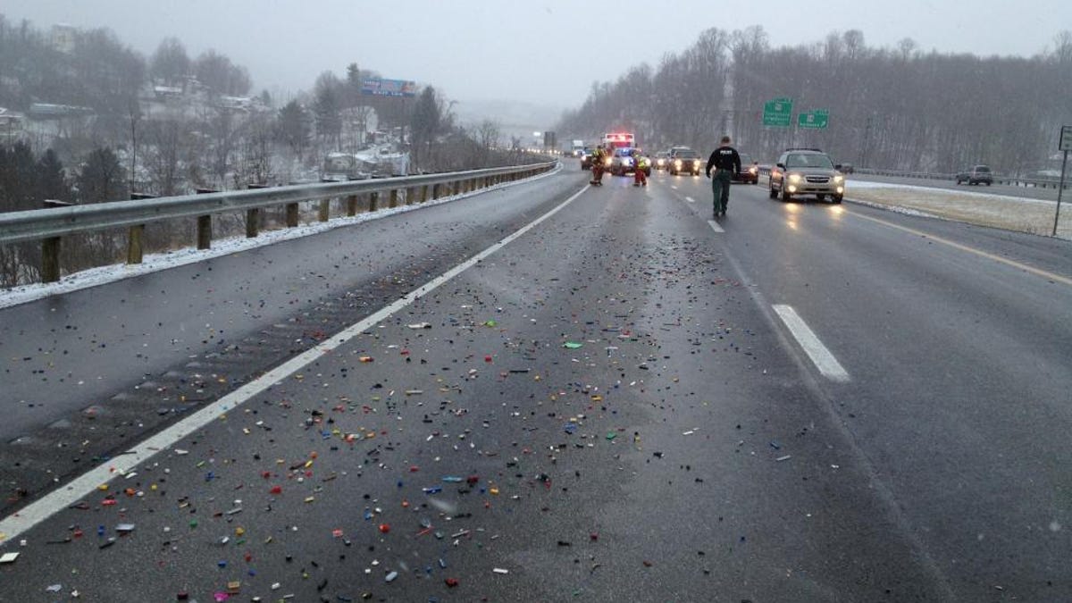 Lego highway spill