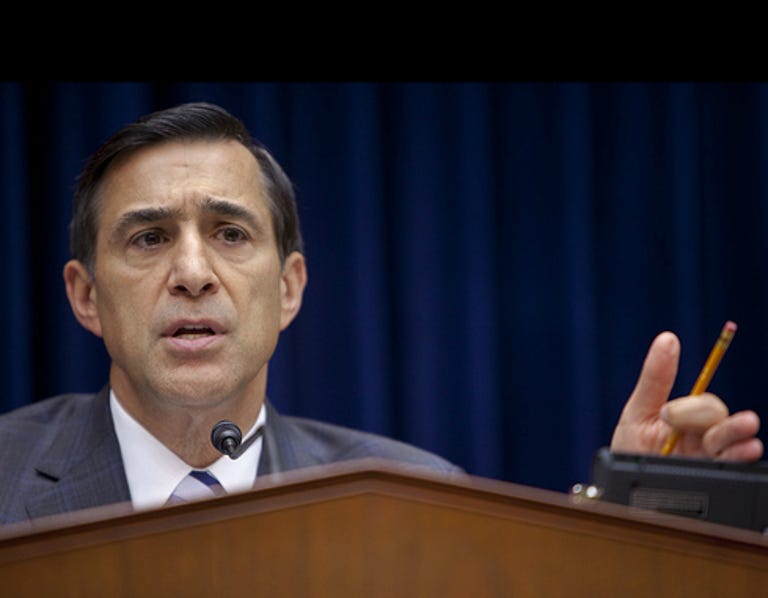 Rep. Darrell Issa, a California Republican who's planning to offer amendments to SOPA during a vote on Thursday.