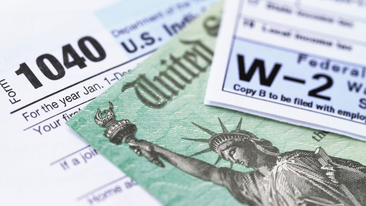 IRS tax return and w-2 form