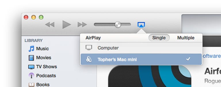 AirFoil as a device in iTunes