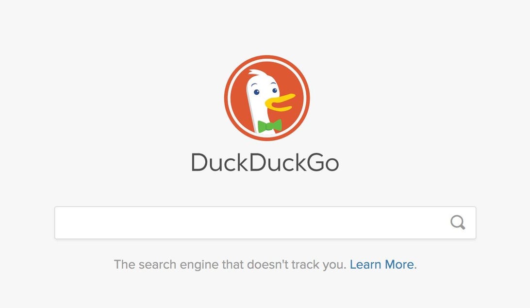 DuckDuckGo search page