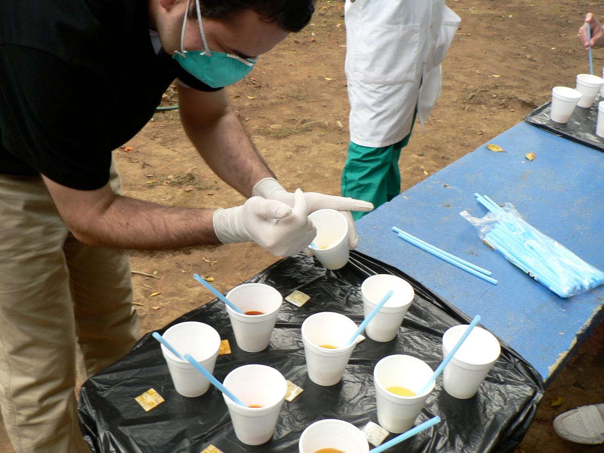 Jose Gomez-Marquez tests patient samples