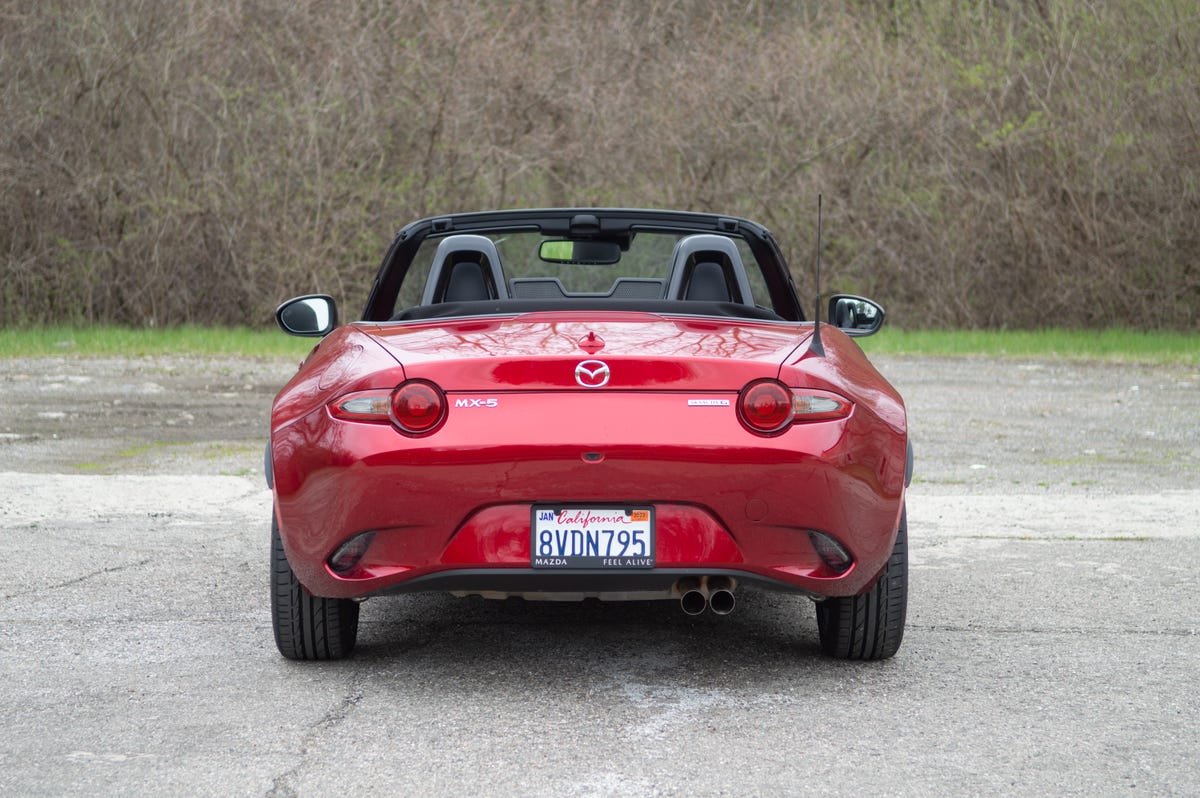 2022 Mazda MX-5 Miata, shown from the rear and above