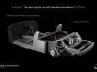<p>Lotus' new EV-specific architecture will work with multiple wheelbases, seating configurations and power levels.</p>