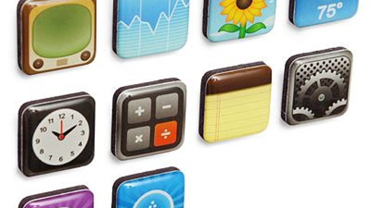 While they're on sale, a set of 18 iPhone App Magnets will run you just $9.99 (plus shipping).