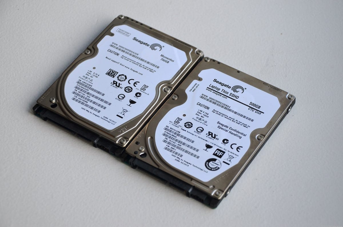 The new Laptop Thin SSHD (right) looks very similar to a Momentus regular hard drive, but 2.5mm thinner.