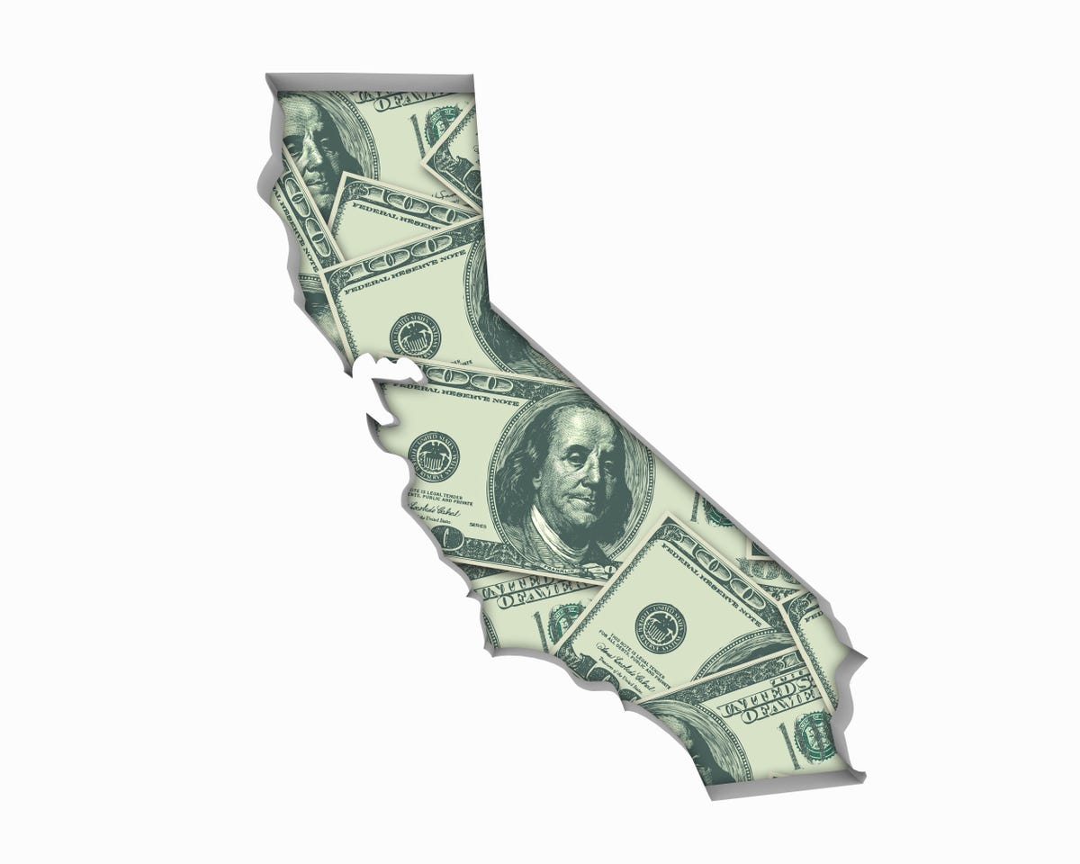 state of California made of money