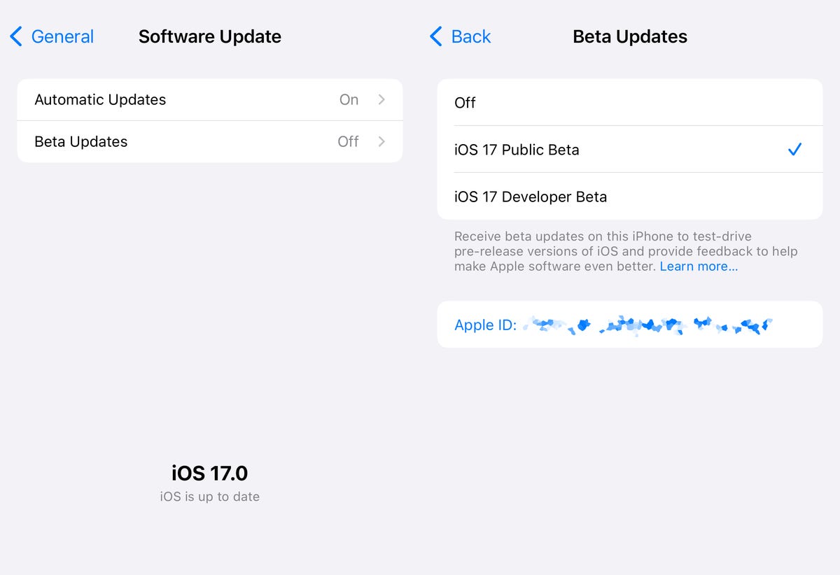 Beta público do iOS 17 no iPhone