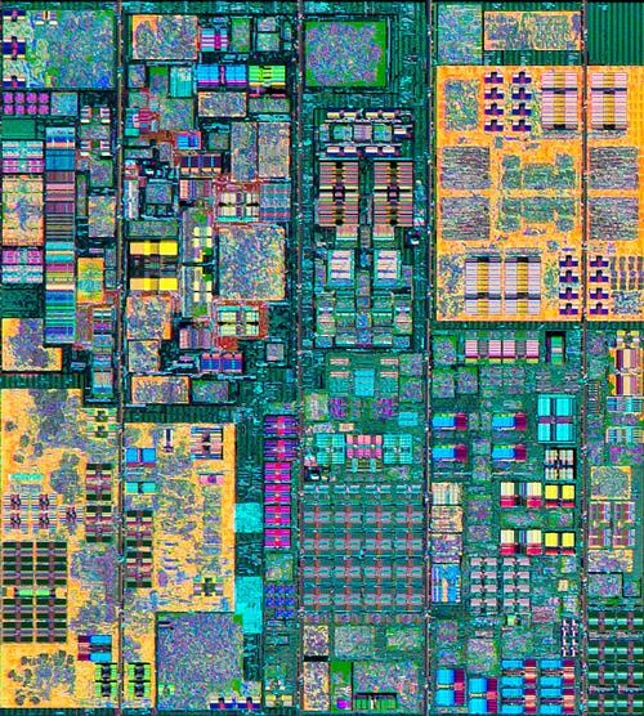 One of the 12 cores at the heart of IBM's Power8 processor, built with IBM's 22nm manufacturing technology.