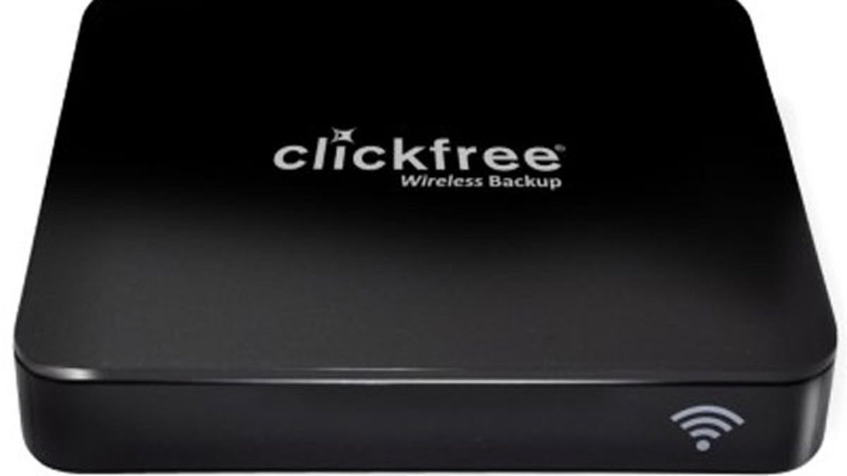 The new Clickfree Wireless Backup device.