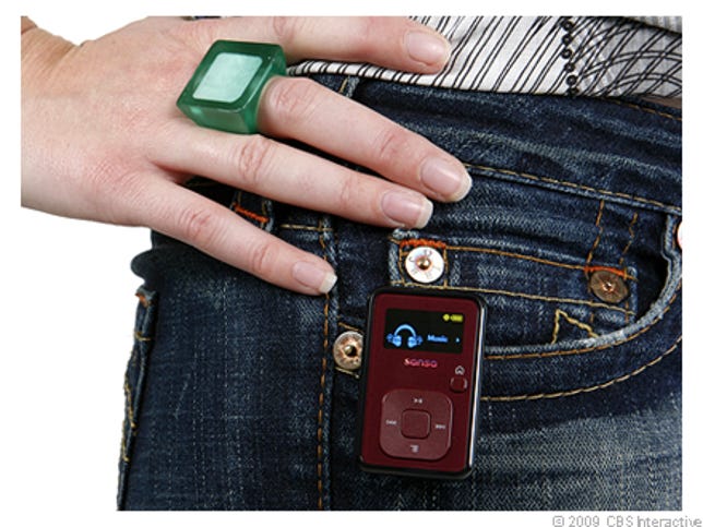 Photo of the Sansa Clip+ MP3 player.
