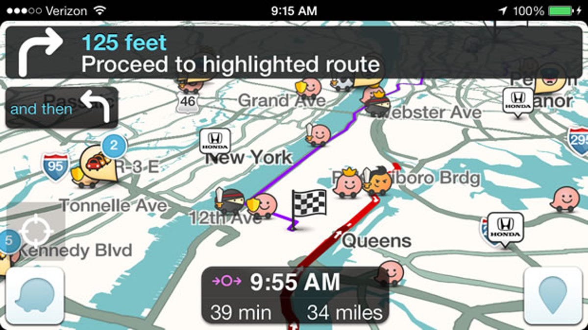 Waze's crowdsourced navigation app for iOS.