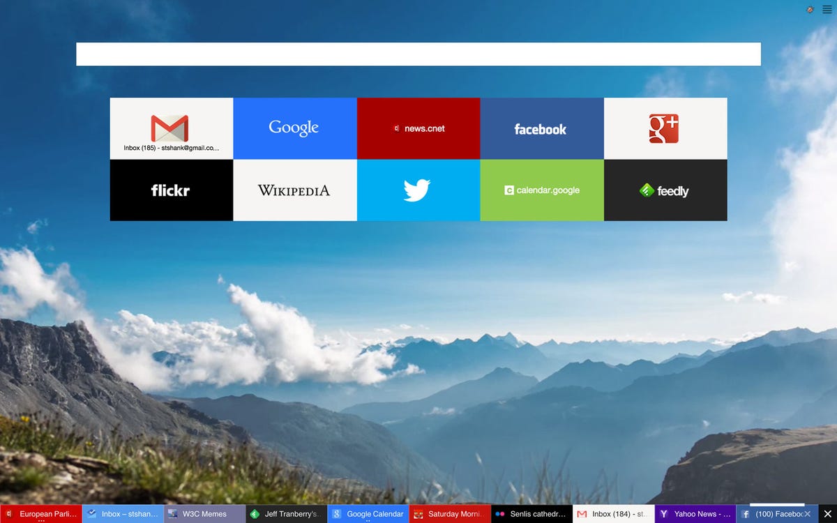 With video backgrounds on the overhauled Yandex.Browser, the clouds behind the grid of quick-access Web sites.