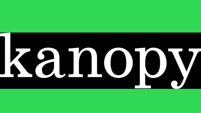 kanopy logo on green background