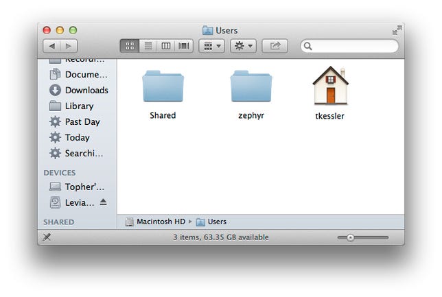 Home folder locations in OS X