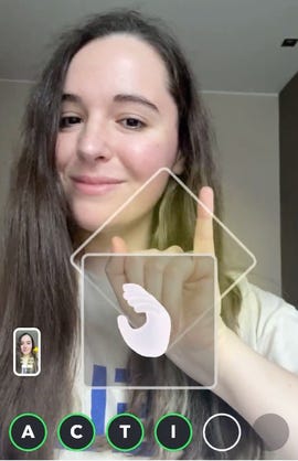 Snapchat ASL Alphabet filter