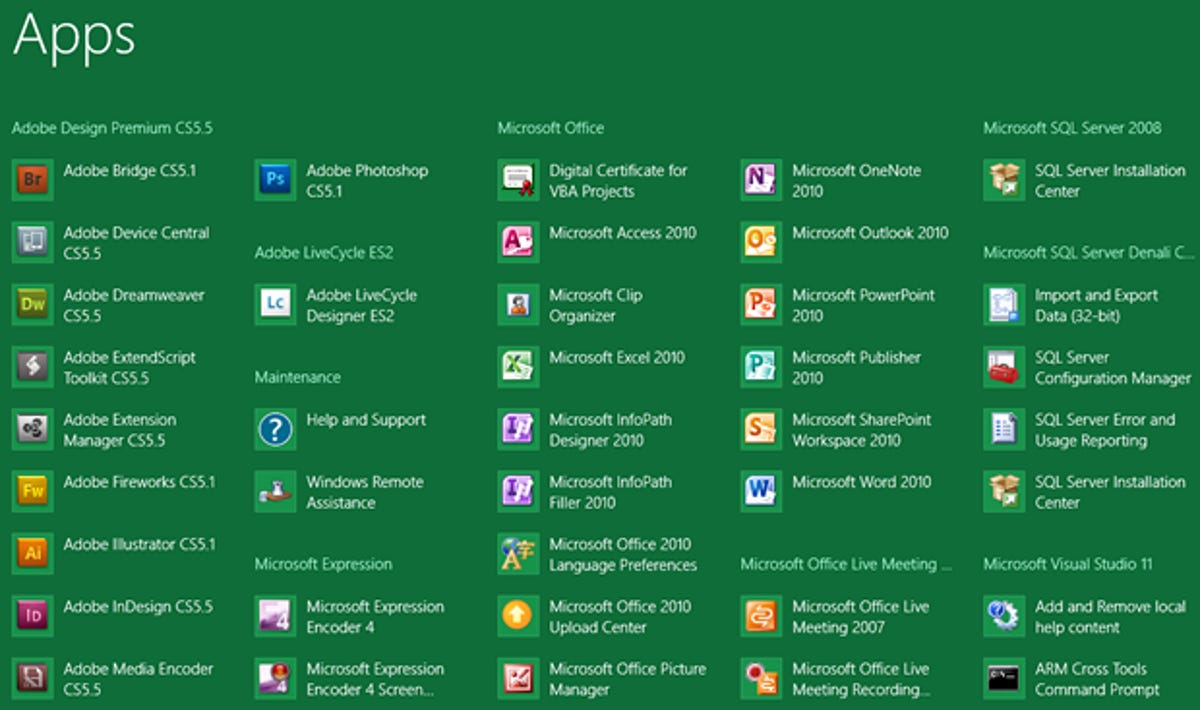The new Apps screen would make it easier to organize and find your programs.