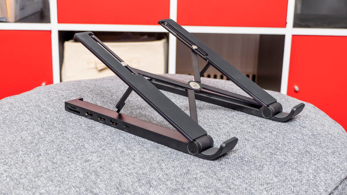 Ugreen X-Kit is a foldable laptop stand with a built-in USB-C hub - CNET