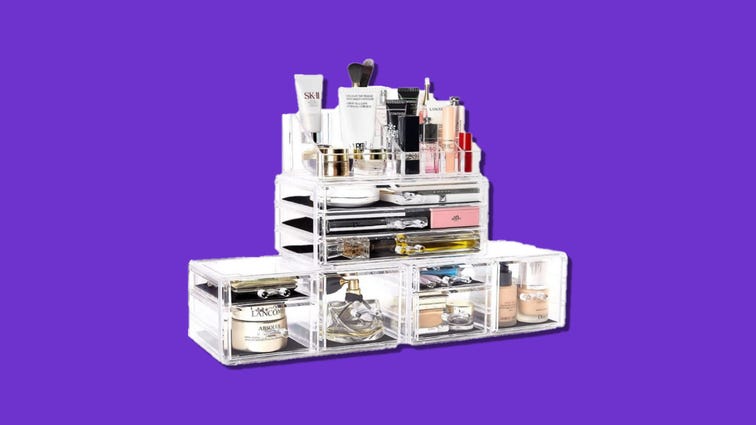 You need better makeup storage to declutter that messy bathroom counter