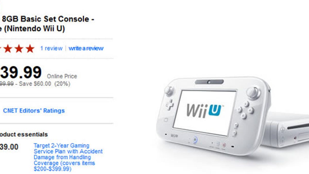 The Wii U is selling for just $239.99 at Target.
