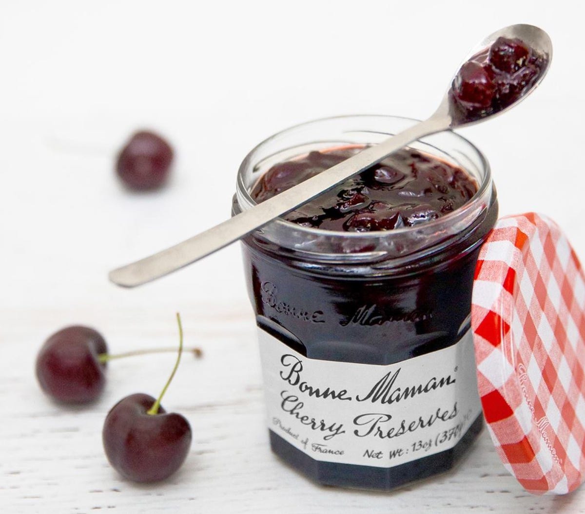 bonne maman cherry preserves jar